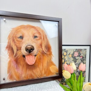 Personalized Pet Portrait, Custom Cat/Dog Portrait, Pet Memorial Gift for Mom/Grandma/BFF, Pet Painting, Gift for Pet Lover, Pet Loss Gift image 4