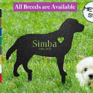 Metal Labrador Sign Personalized Labrador Memorial Stakes, Labrador Dog Grave Marker Garden stakes Labrador Loss Labrador Memorial Gift