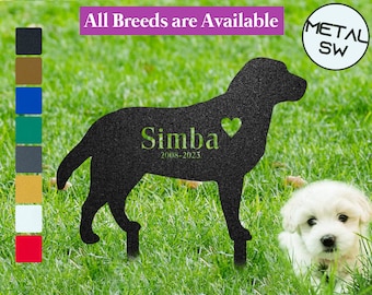 Cartello in metallo per Labrador, picchetti commemorativi personalizzati per Labrador, lapide per cani Labrador, picchetti da giardino per la perdita del Labrador, regalo commemorativo per Labrador