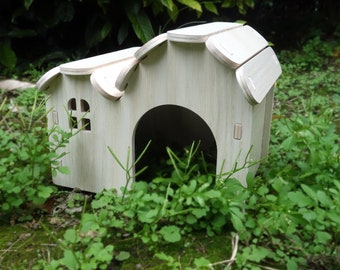 Hamsterhaus, Holzunterstand, Hamsterversteck, Hamsterversteck, Hamsterhütten, Chinchillaversteck, Kleintierversteck Spielhausmöbel