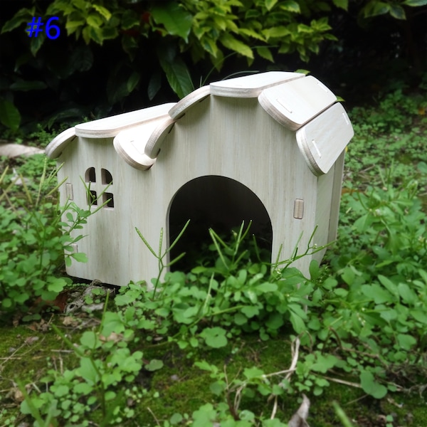 Hamster House Wood Shelter, Hamster Hideout,  Hamster Hideway, Hamster Cabins, Chinchilla Hideout, Small Animals Hideout Playhouse furniture