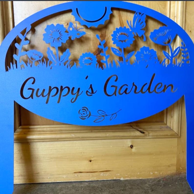 Custom Garden Sign Personalized Garden Name Sign Metal Garden Sign for Outdoor Yard Sign Garden Decor Stakes, Lawn Signs, Flower Sign Plaque image 8