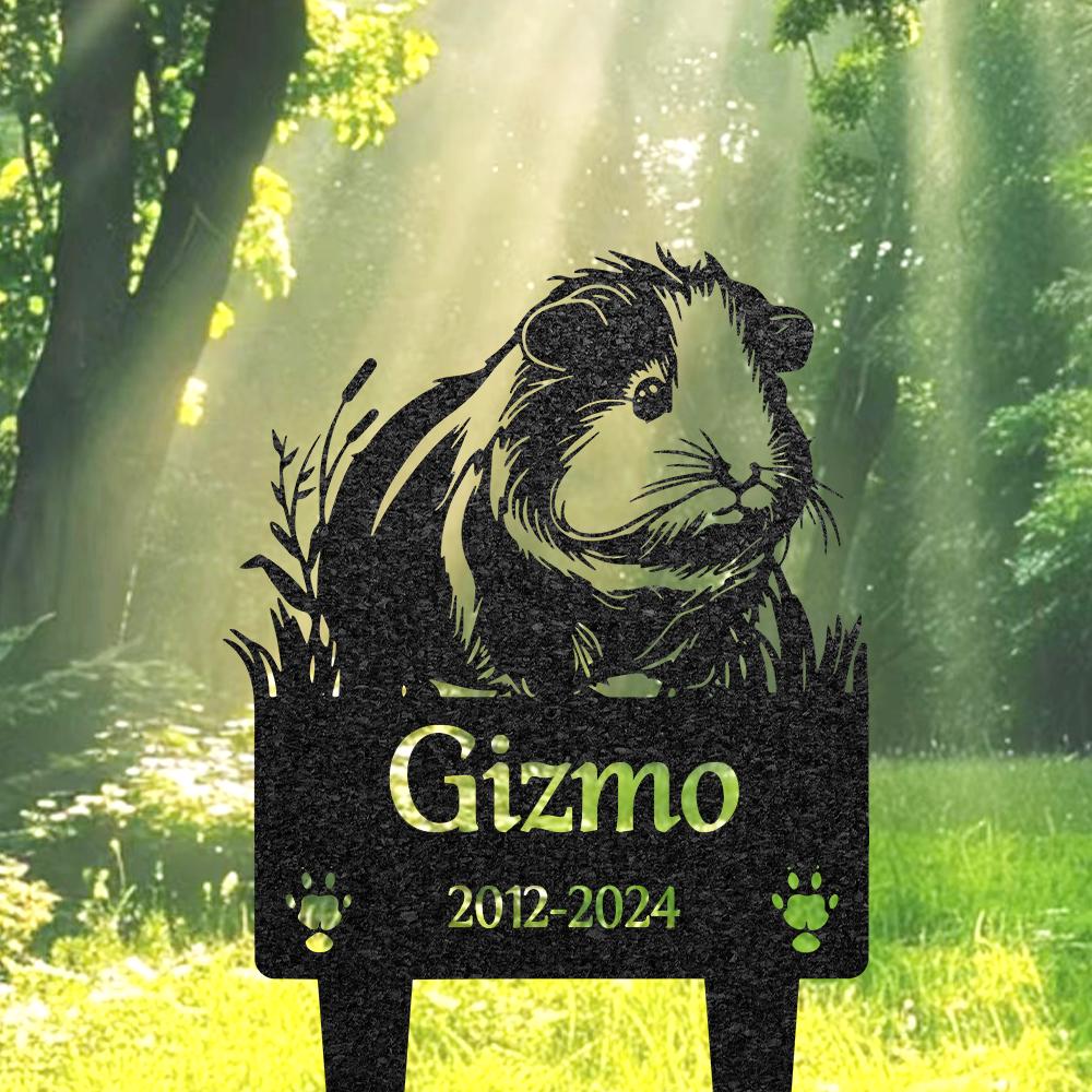 Custom Guinea Pig Memorial Burial Stake, Metal Garden Sign, Pet Loss Gift, Yard Decor, Pet Grave Marker, Sympathy Sign,Guinea Pig Lover Gift