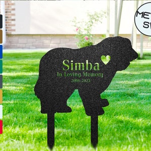 Metalen Old English Sheepdog Memorial Stakes, Dog Grave Marker Dog Garden Stake, hondengrafsteen gepersonaliseerd verlies van hond Memorial Sympathy Gift