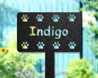 Regalo per la perdita di un cane, palo funebre commemorativo personalizzato per animali domestici, cartello per stazione di alimentazione per cani randagi, cartello per cuccia per cani, cartello per cuccia, cartello per sentiero per cani, Garde Decor