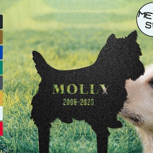 Personalized Metal Schnauzer Name Sign, Schnauzer Garden Decor, Schnauzer Garden Stones Grave Markers Schnauzer Memorial Stones