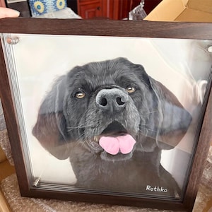 Personalized Pet Portrait, Custom Cat/Dog Portrait, Pet Memorial Gift for Mom/Grandma/BFF, Pet Painting, Gift for Pet Lover, Pet Loss Gift image 7