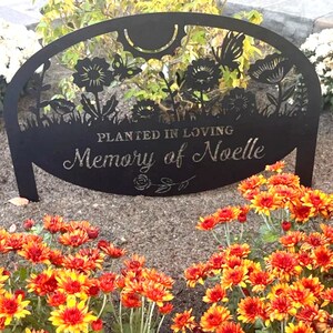 Custom Garden Sign Personalized Garden Name Sign Metal Garden Sign for Outdoor Yard Sign Garden Decor Stakes, Lawn Signs, Flower Sign Plaque image 7