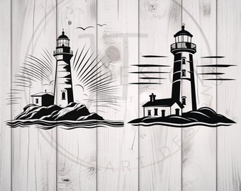 Lighthouse SVG for Cricut Silhouette etc. SVG PNG Dxf Eps files included