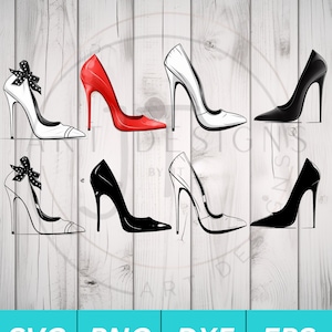 Stiletto Clipart Bundle SVG PNG DXF Eps