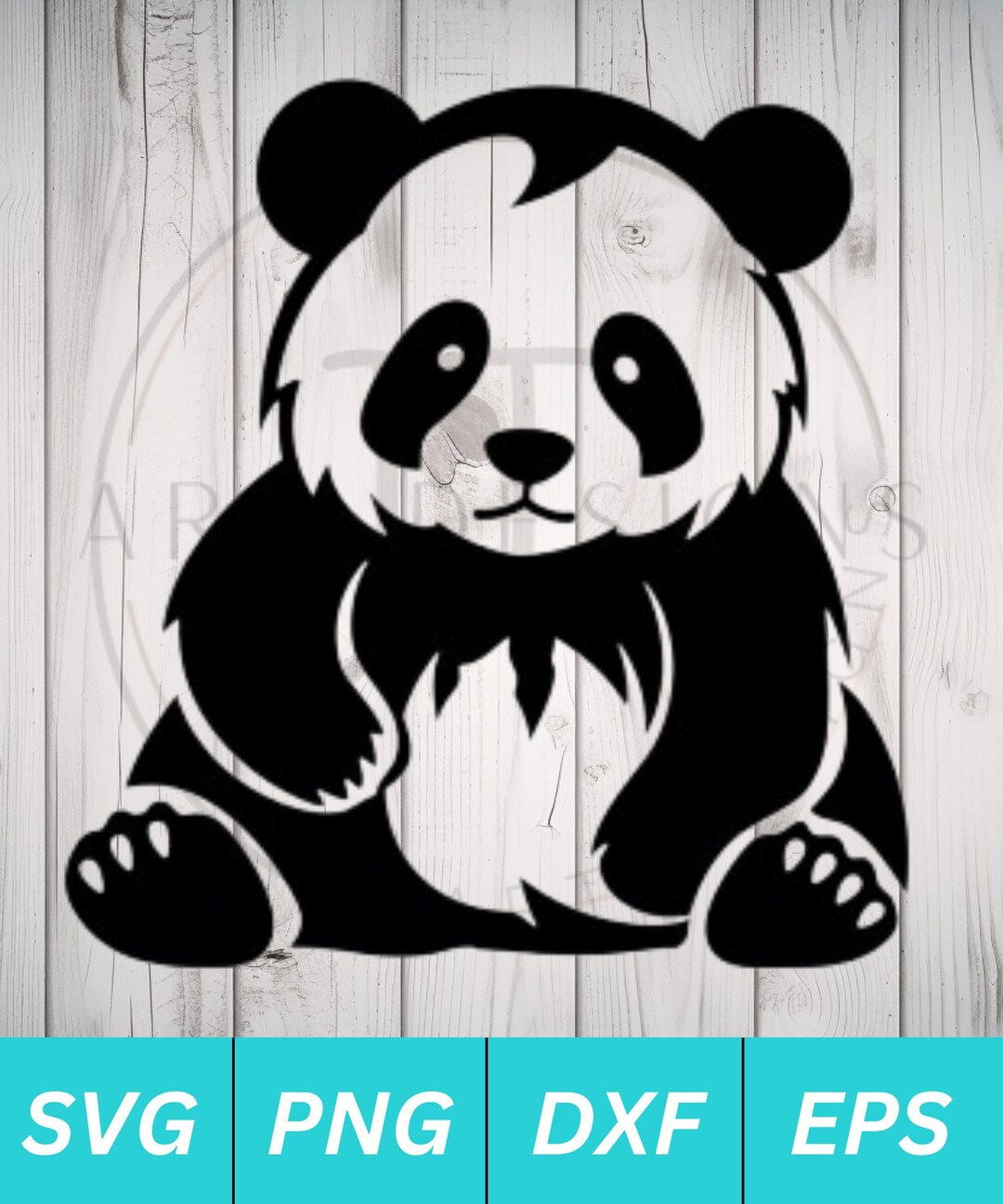 Panda Bear SVG for Cricut Silhouette Etc. SVG PNG Dxf Eps Files ...