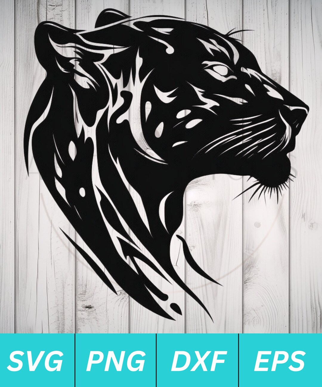 Panther Head SVG for Cricut Silhouette Etc. SVG PNG Dxf Eps Files