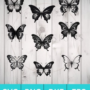 Butterfly Clipart Bundle SVG PNG DXF Eps
