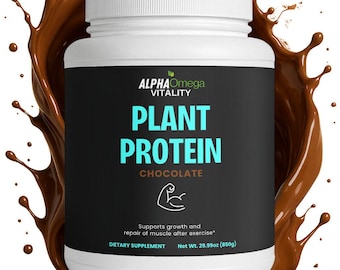 Plant Protein Powder (Chocolate) – 29.99 oz / 850g – Non-GMO | Made in USA