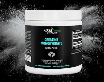 Creatine Monohydrate Powder – Unflavored – 250g (0.55lb) – Supports Muscle Growth, Strength & Performance