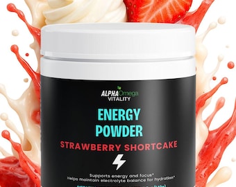 Energy Powder – Strawberry Shortcake – Sugar-Free – Made by Alpha Omega Vitality