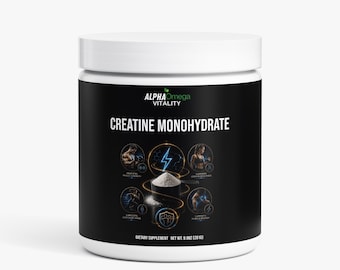 Creatine Monohydrate Powder – Unflavored – 250g (0.55lb) – Supports Muscle Growth, Strength & Performance