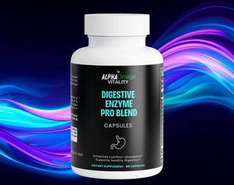 Digestive Enzyme Supplement – 60 Capsules – Made by Alpha Omega Vitality