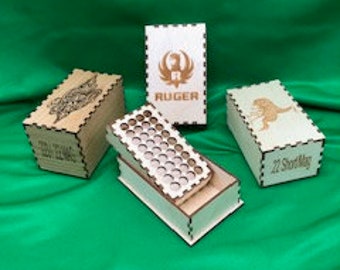 ammo, ammo box, rifle ammo box, hunter gift, laser perfect fit & finish