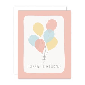 Carte de voeux joyeux anniversaire ballons