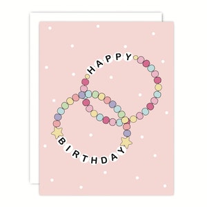 Carte d'anniversaire bracelet de l'amitié