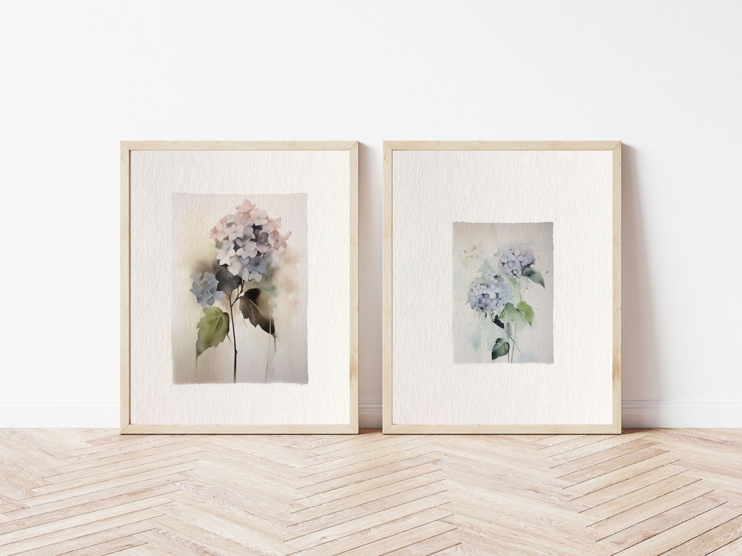 PRINTABLE Art Watercolor Flowers Print Set of 2 Watercolor Lilac ...