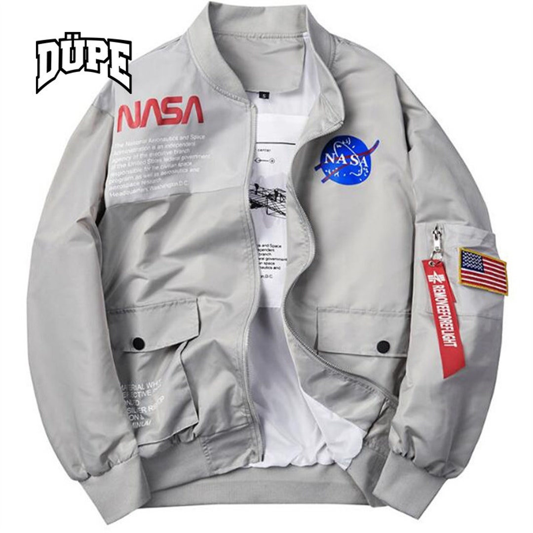 NASA Bomber Space Jacket Zip Up Etsy