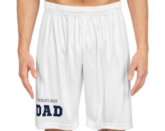 Basketball Shorts (AOP) Der beste Papa der Welt. Vatertags Shorts. Shorts für Papa. Maßgeschneiderte Shorts