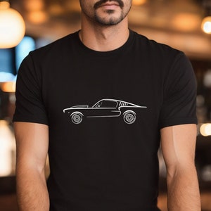 Muscle Car shirt, American Muscle Tee, Classic Car Lover shirt, Sports Car tee, Car Silhouette Graphic shirt, Gift for man, Gift for Dad