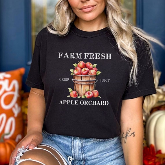 Farm Fresh Apple Orchard Tshirt, Apple Picking Shirt, Cute Fall