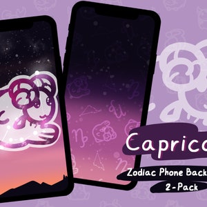 Sfondo dello smartphone Android iOS dello zodiaco Capricorno
