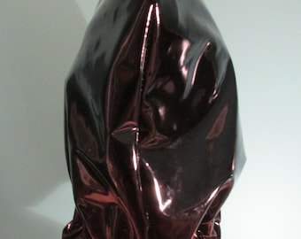 Black high gloss PVC gimp hood-