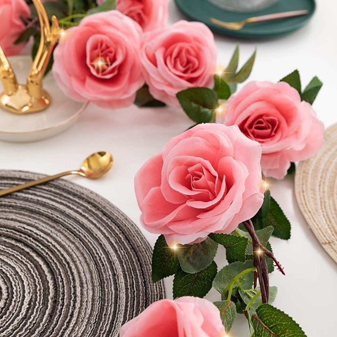 Rose String Lights Etsy UK