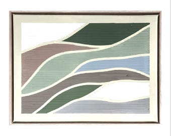 3D Textured Abstract Art: Ebb and Flow, Framed Canvas Painting