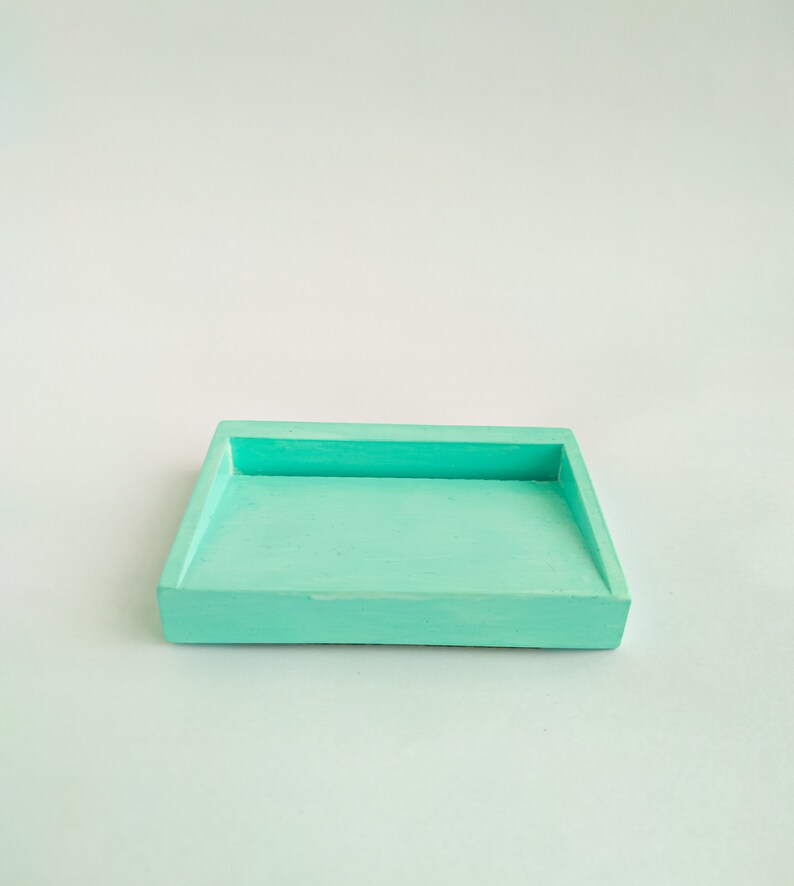 Seafoam Green Bathroom Accessory Set, Modern Soap Dispenser, Brush