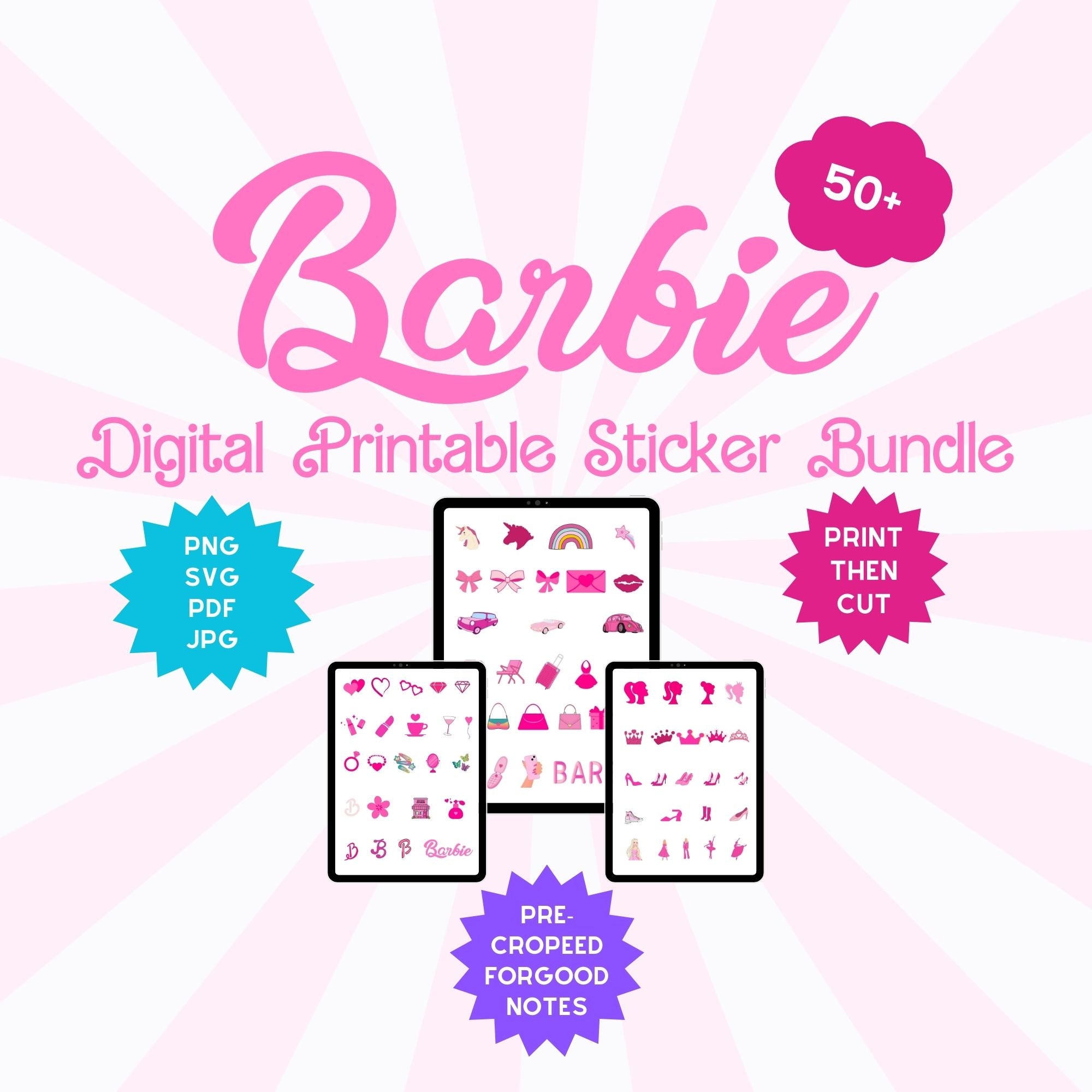 barbie stickers printable