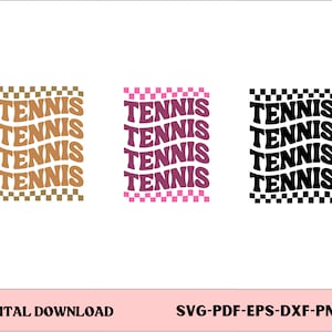Tenis Svg, Archivo de corte de tenis, Camiseta de tenis SVG, Tennis Vibes Svg, Silueta de tenis, Aficionado al tenis, Vida de tenis, Camiseta deportiva SVG, Texto ondulado Svg