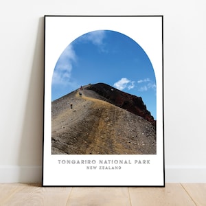 Digital Tongariro National Park Poster, Tongariro Print, New Zealand Poster, New Zealand Art Print, New Zealand Mountains