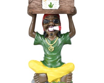 Rasta Resin Ashtray – Handmade Decorative Cigar Accessory