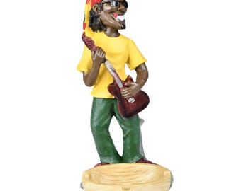 Handcrafted Rasta Resin Ashtray – Decorative Cigar Accessory