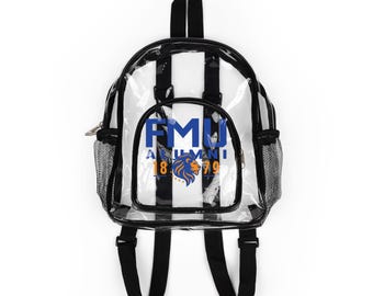 FMU Alumni Transparent Stadium Ryggsäck | Transparent Skolväska med Logotyp
