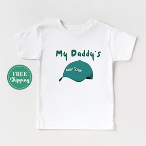 My Daddy&#39;s Golf Club Masters Golf Baby Bodysuit Toddler Youth Shirt Tee Golfer Daddy Cute Golf Baby Outfit Baby Shower Gift Personalized