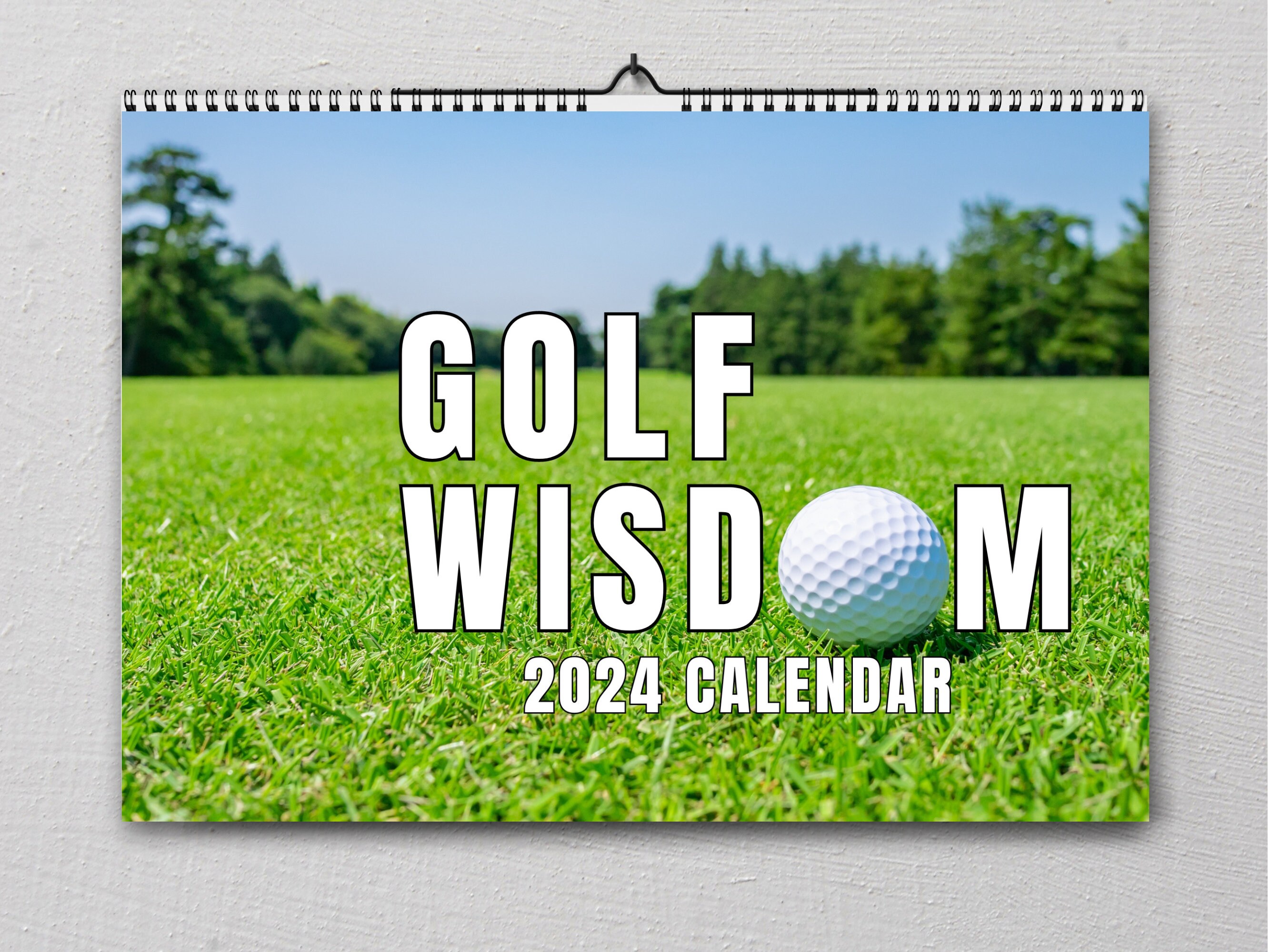 2024 Wall Calendar,golf Quotes Calendar,golf Wall Calendar,golfer Gift