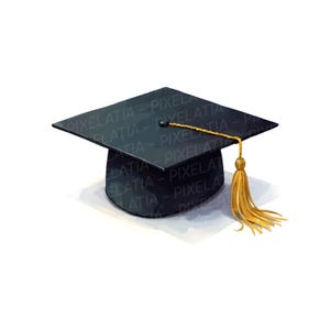 Graduierung Clipart Bundle, druckbares Aquarell Bundle, 10 hochauflösende JPG, Scrapbooking | Papiermodelle, digitaler Download