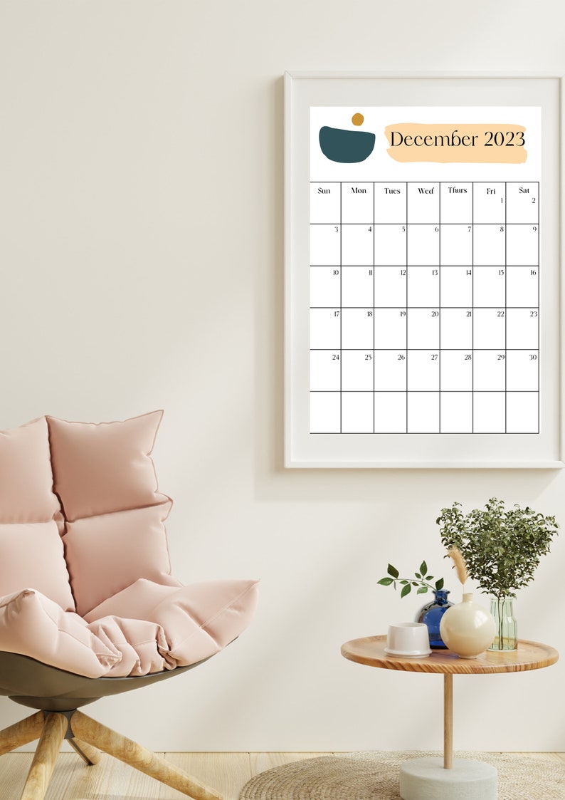 2023-2024 Calendar Boho Minimalist Neutral Digital Files - Etsy