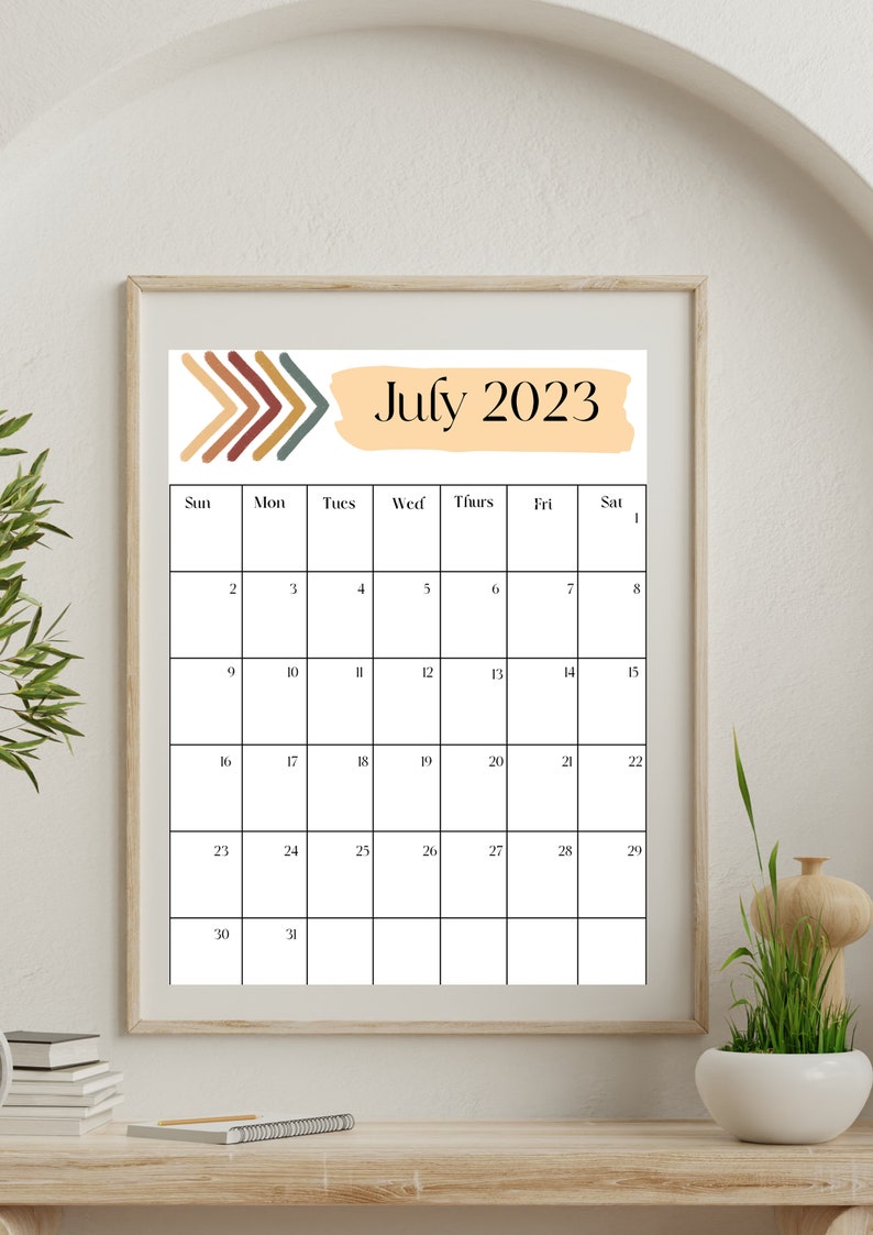 2023-2024 Calendar Boho Minimalist Neutral Digital Files - Etsy