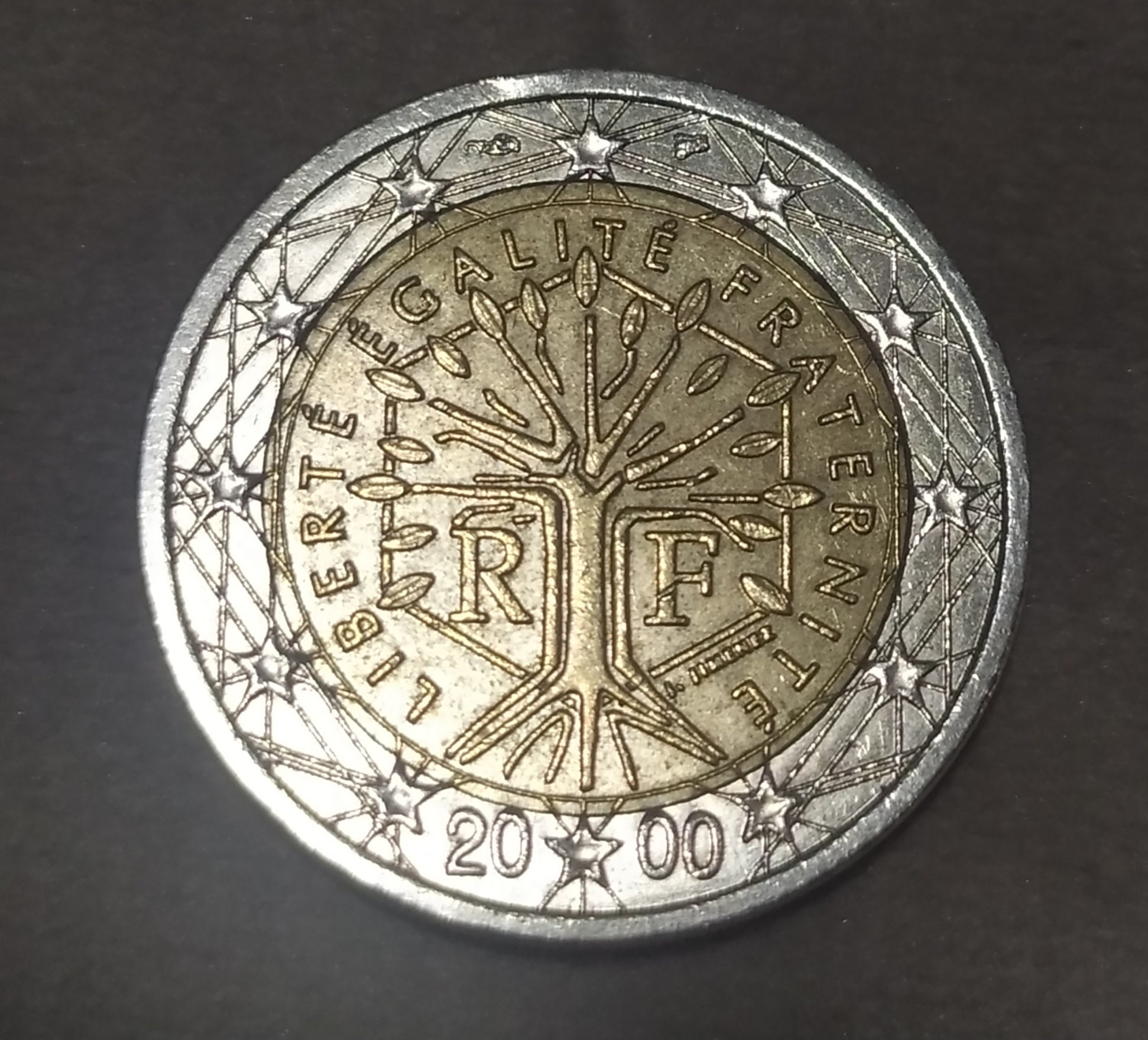 Coin 2 Euro France With Errors,vintage, Collecting - Etsy Coin 2 Euro France With Errors,vintage, Collecting - Etsy