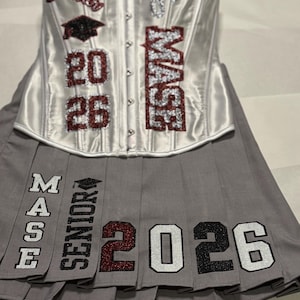 Senior skirt set, Senior outfit, Senior set, Senior girl skirt set, Graduation set, 2026 set, 2026 Senior set, Senior Corset