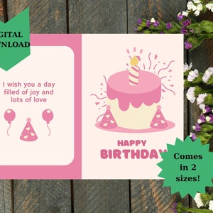 Birthday Card Printable | Digital Birthday Cards | Printable Birthday Card | Printable Happy Birthday Cards | Digital Download