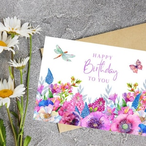 Birthday Card Printable | Digital Birthday Cards | Printable Birthday Card | Printable Happy Birthday Cards | Digital Download